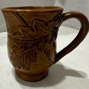 Vintage Cracker Barrel Bountiful Harvest Coffee Mug Fall Leaves 1980s
